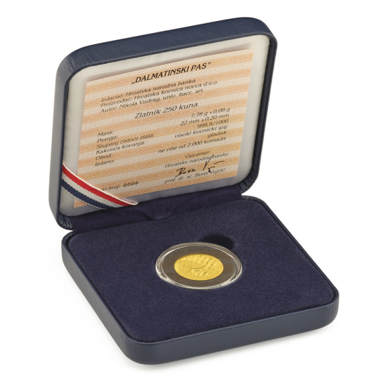 Croatia: Dalmatian Dog 1/4 oz Gold 2021