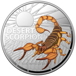 Australia's Most Dangerous: Desert Scorpion coloured 1 oz Silver 2023 Proof Coin