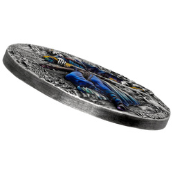 Niue: Acht Unsterbliche - Zhang Guolao koloriert 1 oz Silber 2023 Ultra High Relief Antiqued Münze