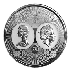 Cayman Islands: The Queen's Platinum Jubilee 1 oz Silber 2022 Prooflike 
