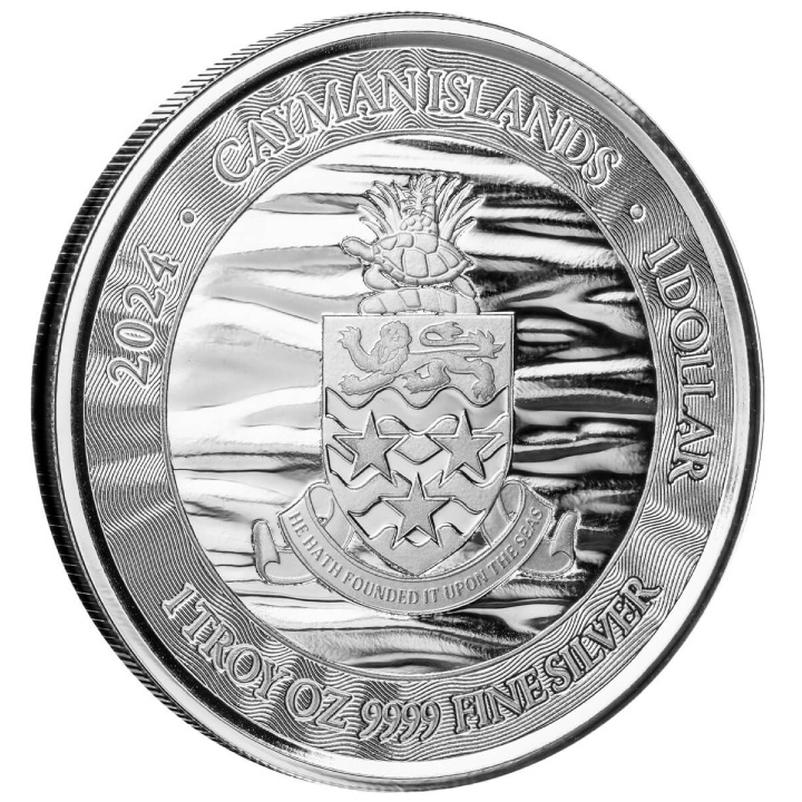 Cayman Islands: Stingray 1 oz Silber 2024 Prooflike