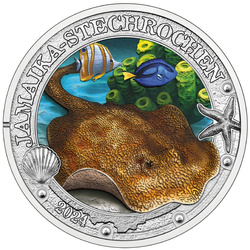 Yellow Stingray colorée 3 euros de cuivre 2024