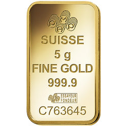 5 grammes Lingot d'or Pamp Love Always