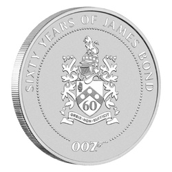 Tuvalu: 60 Years of Bond- Family Crest 1 oz Silber 2022 (coin in the card)
