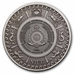 Ezüstérme Niue: Mythical Creatures - The Kraken 1 uncia ezüst 2026 antiqued coin