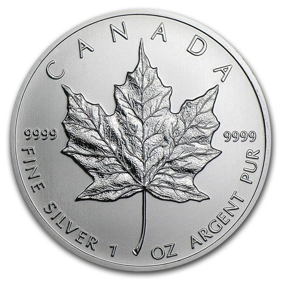 Feuille d'érable canadienne 1 once d'argent 2009