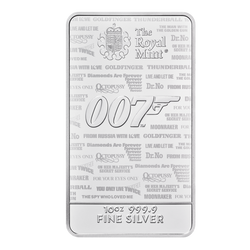 Lingot d'argent 10 onces 007 James Bond