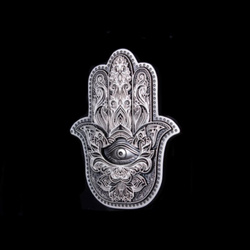 Hamsa 2 unce stříbra 2022 Stackable High Relief Antiqued