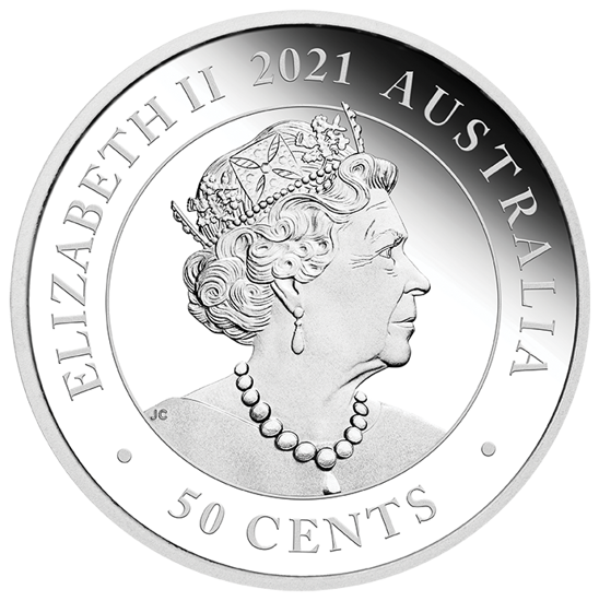 Dreaming Down Under: Śpiący Kangurek kolorowany 1/2 uncji Srebra 2021 Proof