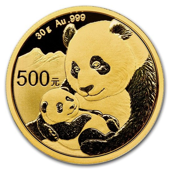 Chińska Panda 30 gramów Złota 2019