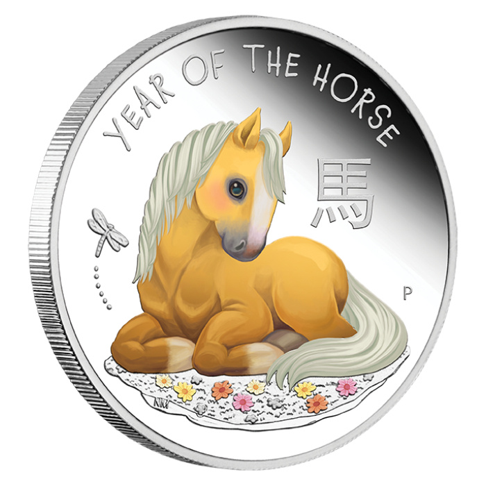 Tuvalu: Baby Horse coloreado 1/2 onza Plata 2026 Proof