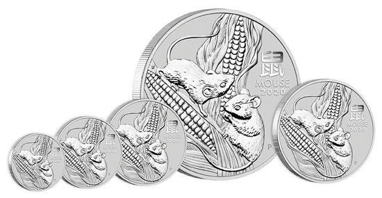 Lunar III: Rok Myszy 1 uncja Srebra PAKIET 300 SZTUK 2020