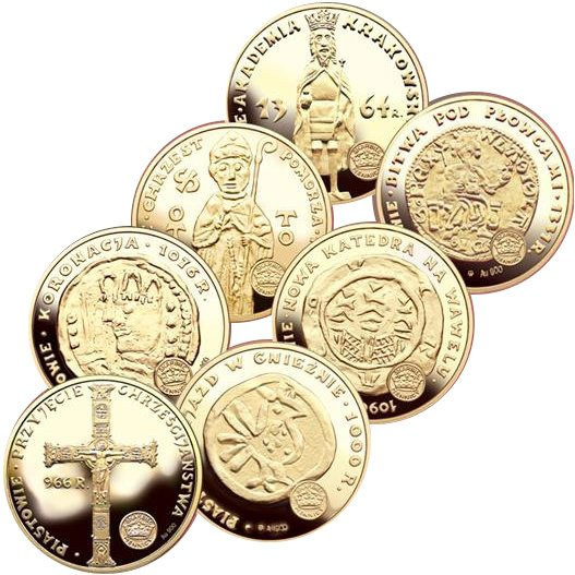 Set di 7 monete “Collezione Reale” Proof