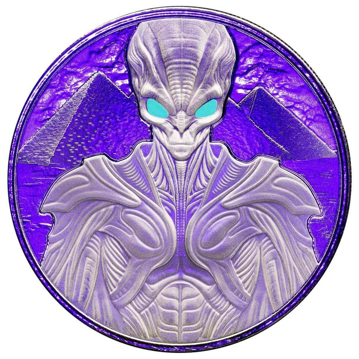 Ezüstérme Scottsdale Mint: Alien színezett 1 uncia ezüst 2025