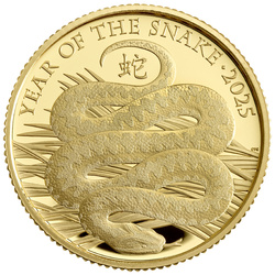 Royal Mint Lunar: Anno del Serpente 1/4 oncia d'oro 2025 Proof
