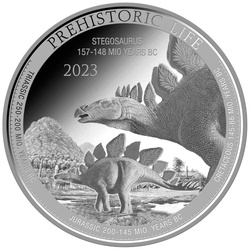 Congo: Prehistoric Life - Stegosaurus 1 oz Silver 2023