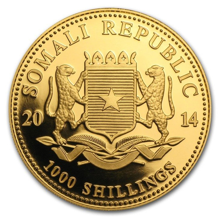 Somalia Elephant 1 oz Gold 2014