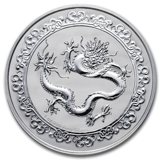 Niue : Animaux célestes - Dragon vert 1 once d'argent 2019