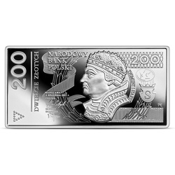 Polskie banknoty obiegowe - zestaw srebrnych monet 10 - 500 zł 2022 Proof