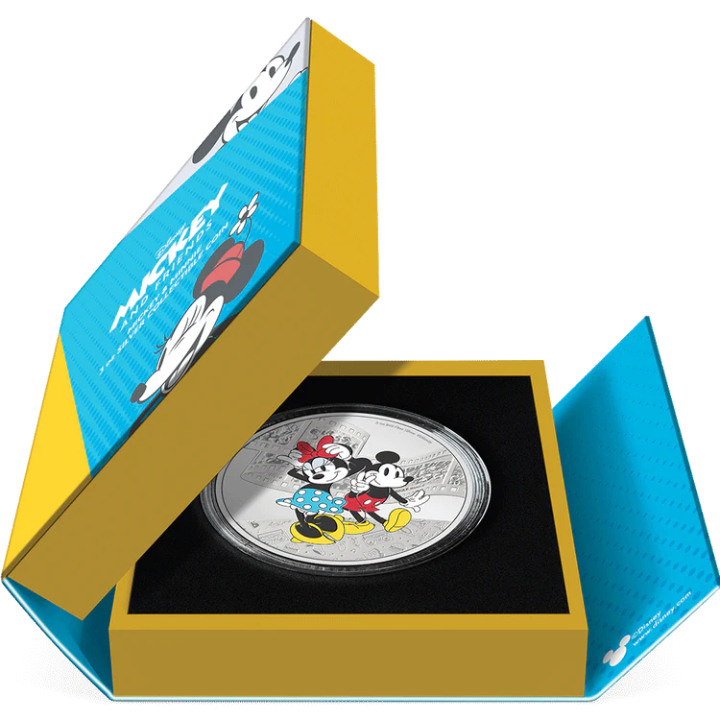 Niue: Disney Mickey & Friends -Mickey & Minnie coloured 3 oz Silver 2023 Proof