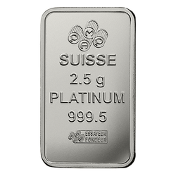 Lingots multigrammes 4 x 2,5 grammes d'or, de platine, de palladium, d'argent