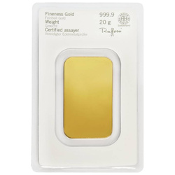 Lingot d’or 20 g Heraeus