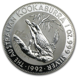 Kookaburra 1 uncja Srebra 1992