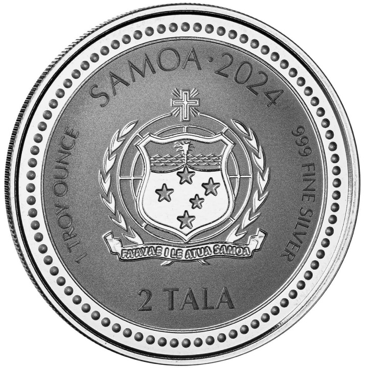 Samoa: Saint George & The Dragon 1 uncja Srebra 2024 Prooflike