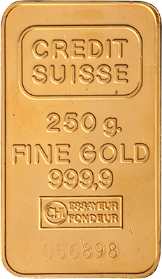 250 gramů Zlatá slitka Credit Suisse