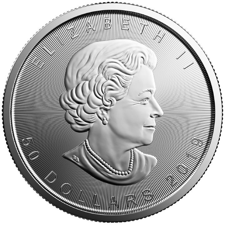 Kanadyjski Liść Klonowy 1 uncja Platyny 2019