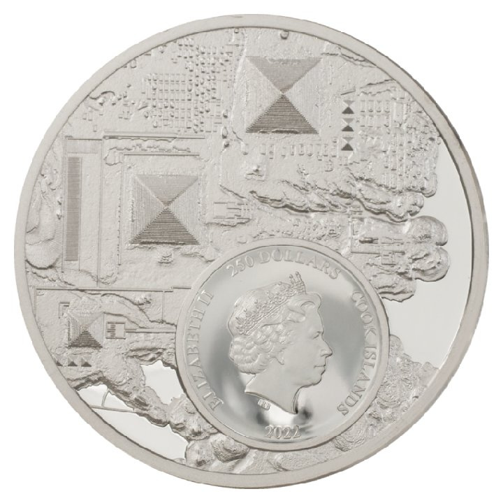 Isole Cook: Legacy of the Pharaohs 1 oncia di platino 2022 Proof Ultra High Relief