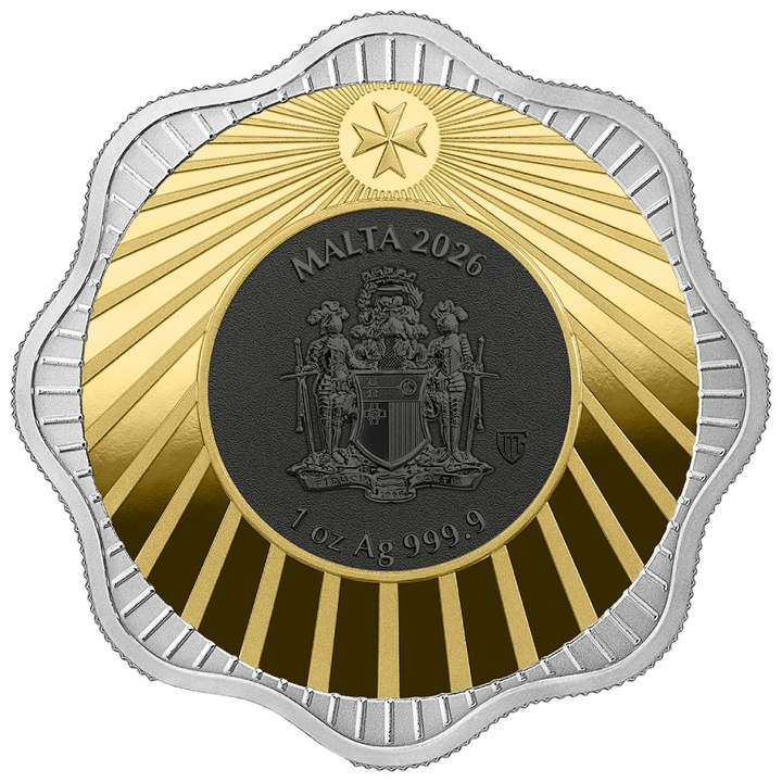 Srebrna Moneta Maltese Pharaoh Hound pozłacana 1 uncja Srebra 2026