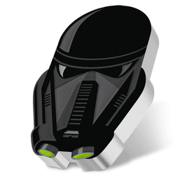 Niue : Star Wars Les visages de l'Empire - Death Trooper coloré 1 once d'argent 2022 Proof