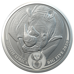 Big Five: Rhino 1 oz Silver 2020