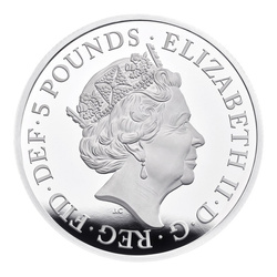 The Queen's Reign Honours and Investitures Argent 5 £ 2022 Proof Piedfort Coin