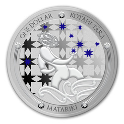 Matariki színes 1 uncia ezüst 2022 Proof