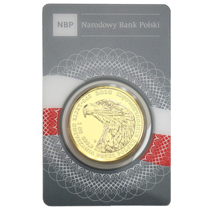 Águila de Cola Blanca "100 Años de Independencia 2018 1 oz Oro 2020