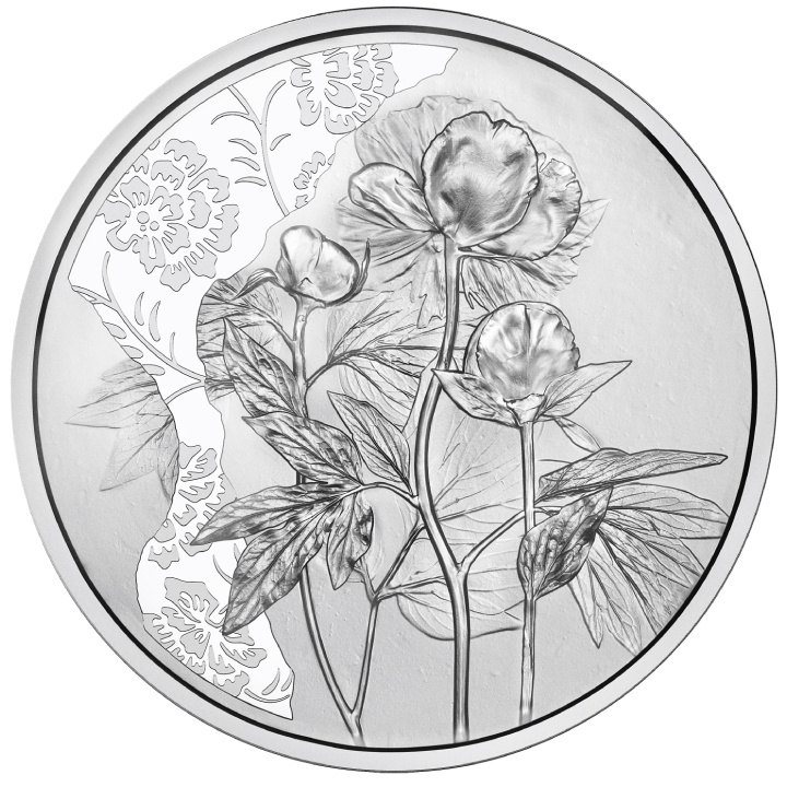 La peonia 10 euro argento 2024
