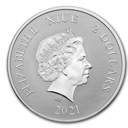 Niue: Animales Celestiales - Tortuga Negra 1 oz Plata 2021