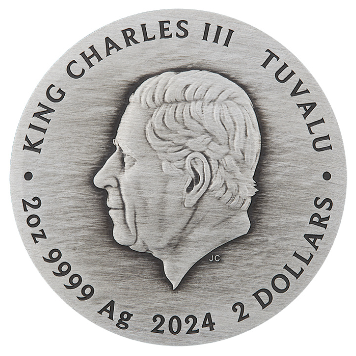 Tuvalu: Teenage Mutant Ninja Turtles - 40th anniversary coloured 2 oz Silber 2024 High Relief Antiqued Coin