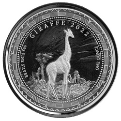 Guinea Ecuatorial: Jirafa 1 oz Plata 2022