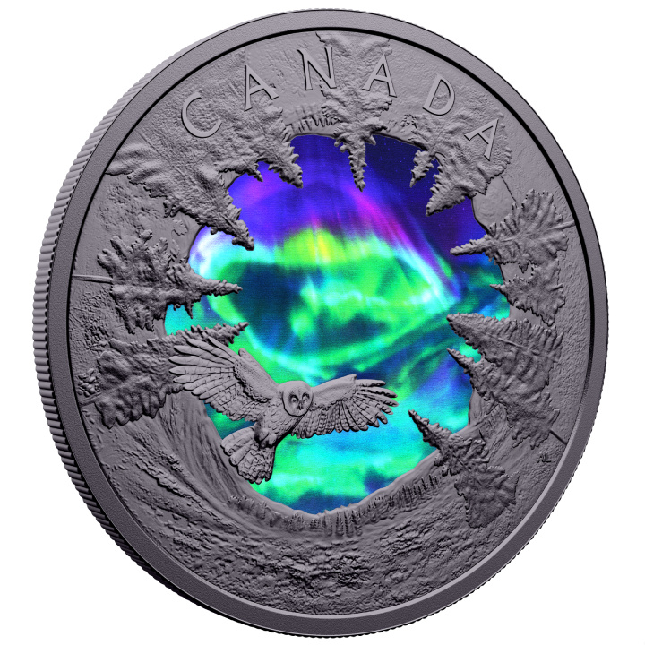 Kanada: Magie der Nordlichter farbig $30 Silber 2025 Proof Münze