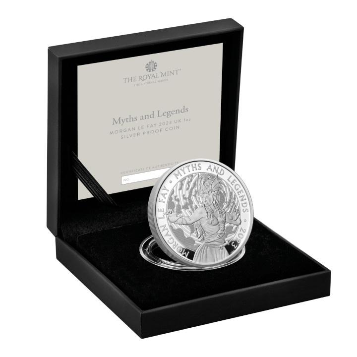 Miti e leggende: Morgan Le Fay 1 oncia d'argento 2023 Proof
