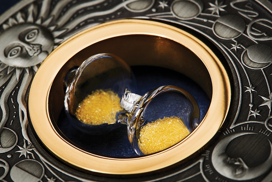 Tuvalu: Hourglass 2 oz Silver 2021 Antiqued Coin