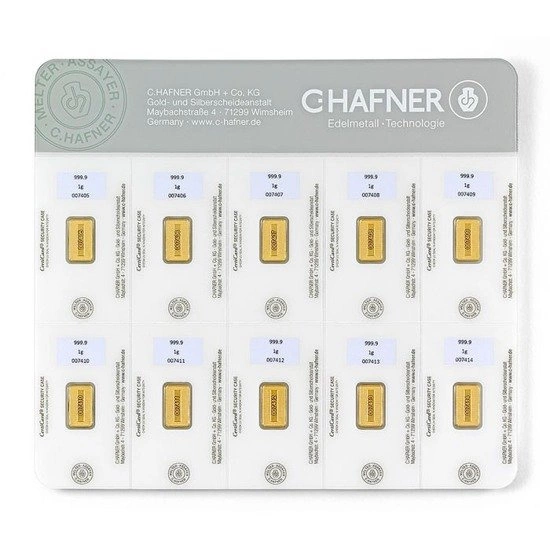 10 x 1 grammos aranyrudak Smart Pack C.Hafner