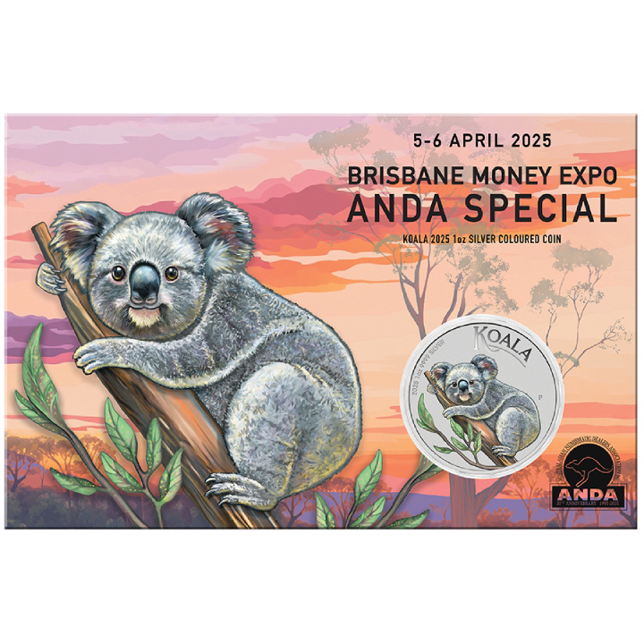 Koala színes 1 uncia ezüst 2025 (Brisbane Money Expo Anda Special)