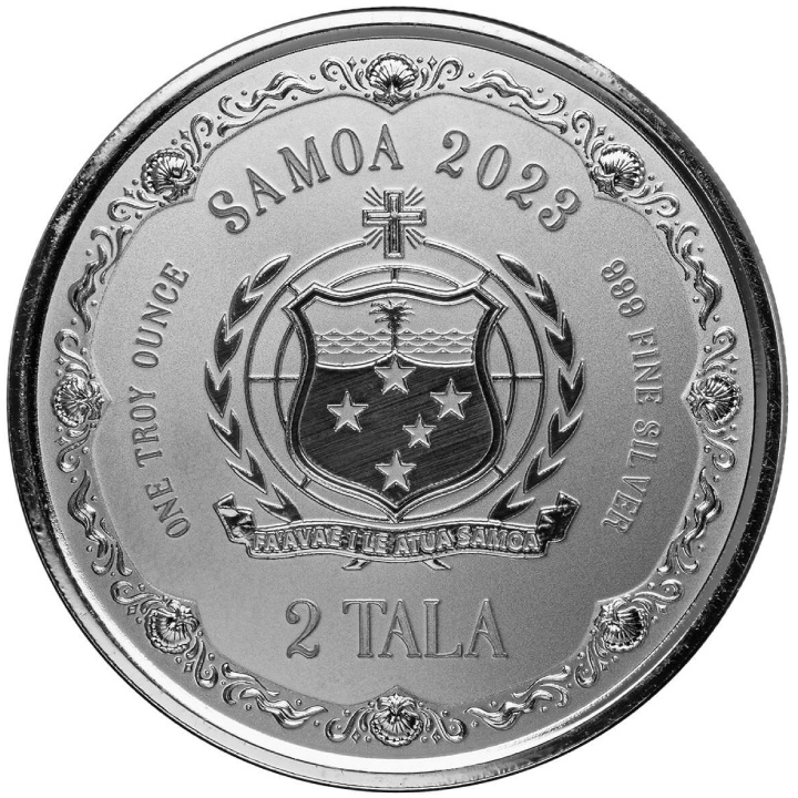 Samoa: Mermaid Mother & Daughter 1 oz Silver 2023 Prooflike Coin