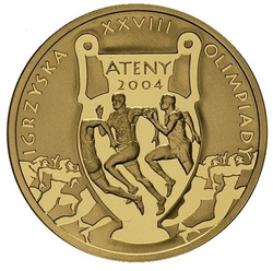 XXVIII  Olympic Games Athens 200 PLN 2004 Proof