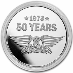 Niue: Aerosmith 50. évforduló 1 uncia ezüst 2023 Proof