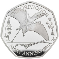 Tales of the Earth: Dimorphodon 50p Plata 2021 Proof